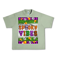 Oil Green Halloween Spooky Vibes Urban Heavy Tee - Artiststas