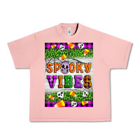 Salmon Halloween Spooky Vibes Urban Heavy Tee - Artiststas