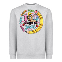 Heather Grey happy 100 days of school Heavyweight Sweatshirt - Artiststas