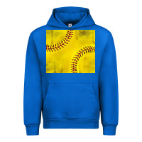 Cobalt distressed softball pattern Urban Hoodie - TumblerDesignByShophia