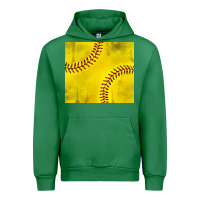 Emerald distressed softball pattern Urban Hoodie - TumblerDesignByShophia
