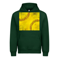 Forest Green distressed softball pattern Urban Hoodie - TumblerDesignByShophia