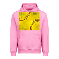 Fuchsia Pink distressed softball pattern Urban Hoodie - TumblerDesignByShophia