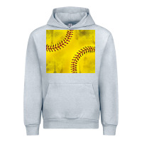 Heather Grey distressed softball pattern Urban Hoodie - TumblerDesignByShophia