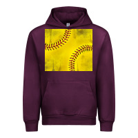 Mauve Wine distressed softball pattern Urban Hoodie - TumblerDesignByShophia