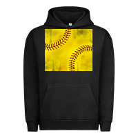 Pigment Black distressed softball pattern Urban Hoodie - TumblerDesignByShophia
