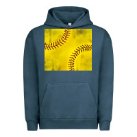 Pigment Midnight Navy distressed softball pattern Urban Hoodie - TumblerDesignByShophia