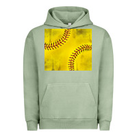 Pigment Oil Green distressed softball pattern Urban Hoodie - TumblerDesignByShophia