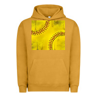 Pigment Peanut Butter distressed softball pattern Urban Hoodie - TumblerDesignByShophia