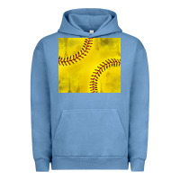Pigment Pebble Blue distressed softball pattern Urban Hoodie - TumblerDesignByShophia