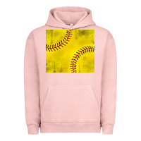 Pigment Salmon distressed softball pattern Urban Hoodie - TumblerDesignByShophia