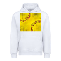 White distressed softball pattern Urban Hoodie - TumblerDesignByShophia