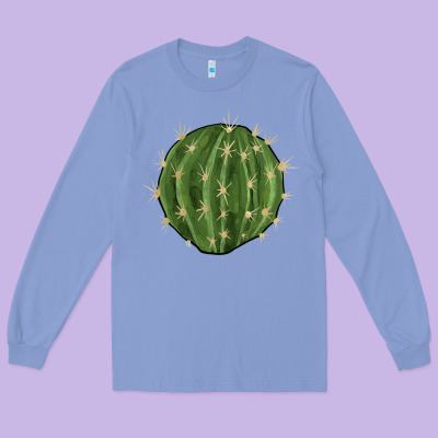Cactus Long Sleeve Tee Designed By Barkaloodesign