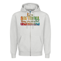 Dove Grey it s a softball thing you wouldn t understand Zipper Hoodie - MaliasSmallBusiness