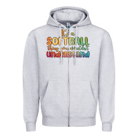 Heather Grey it s a softball thing you wouldn t understand Zipper Hoodie - MaliasSmallBusiness