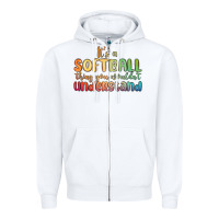 White it s a softball thing you wouldn t understand Zipper Hoodie - MaliasSmallBusiness