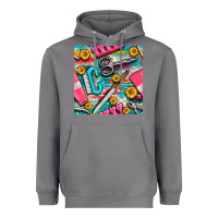Storm nail art tools and hand cream with serape and turquoise glitter seamle Heavyweight Hoodie - BundleAndBundleShop