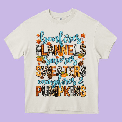 Heavy Core Tee Bonfires flannels