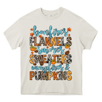 Cream Bonfires flannels Heavy Core Tee - RanaPortraitStore