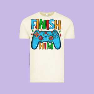 Finish Him Vintage Tee Designed By Jahusdesignshop