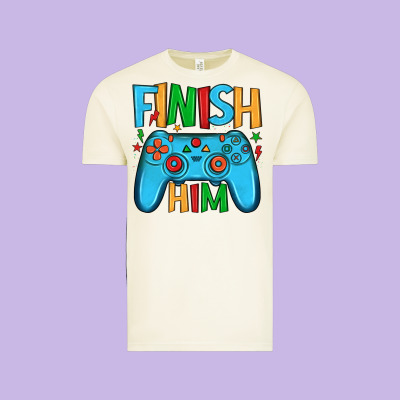 Finish Him Vintage Tee Designed By Jahusdesignshop