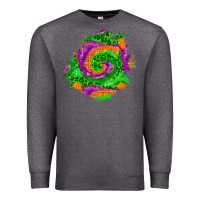 Charcoal Heather halloween patch  1 Premium Sweatshirt - BundleAndBundleShop