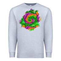 Heather Grey halloween patch  1 Premium Sweatshirt - BundleAndBundleShop