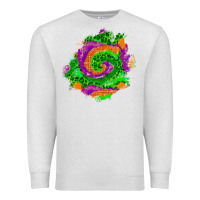Oatmeal Heather halloween patch  1 Premium Sweatshirt - BundleAndBundleShop