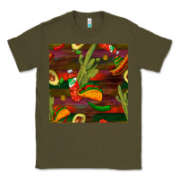Army Green mexican food seamless pattern Classic Tee - BundleAndBundleShop