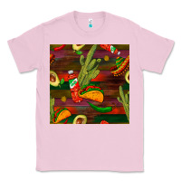 Bubblegum Pink mexican food seamless pattern Classic Tee - BundleAndBundleShop