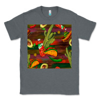 Charcoal Heather mexican food seamless pattern Classic Tee - BundleAndBundleShop