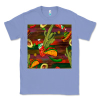 Colony Blue mexican food seamless pattern Classic Tee - BundleAndBundleShop
