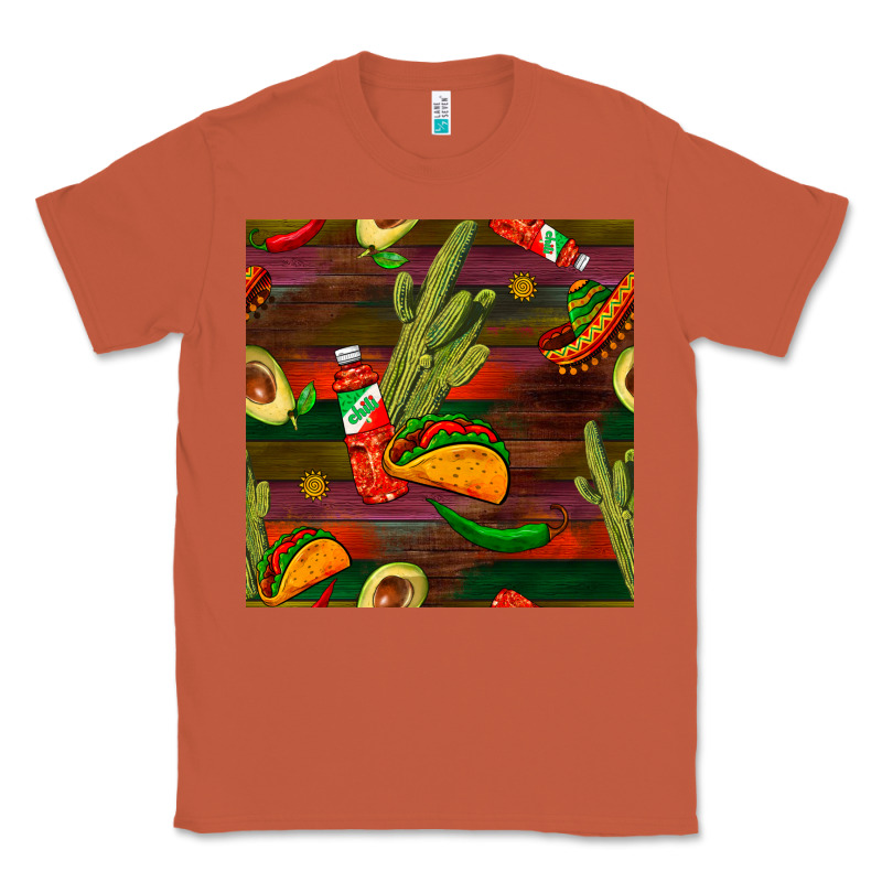 Mexican Food Seamless Pattern Classic Tee by BundleAndBundleShop | Teevron