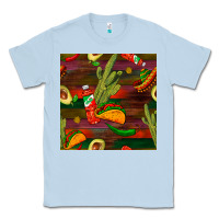 Dusty Blue mexican food seamless pattern Classic Tee - BundleAndBundleShop