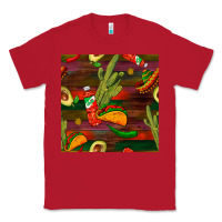Red mexican food seamless pattern Classic Tee - BundleAndBundleShop