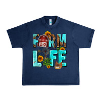 Navy farm life Urban Heavy Tee - AdoDesignShop