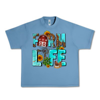 Pebble Blue farm life Urban Heavy Tee - AdoDesignShop