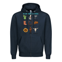 Navy so god made a cowboy Zipper Hoodie - MaliasSmallBusiness