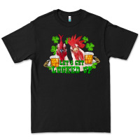 Black st. patrick's day roosters let's get lucked up Premium Tee - RanaPortraitStore