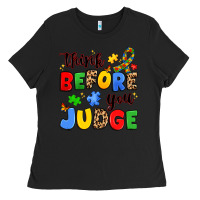Black think before you judge Ladies Tee - JahusDesignShop