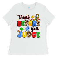 White think before you judge Ladies Tee - JahusDesignShop