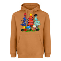 Meerkat Christmas With Ice Hockey Trees Heavyweight Hoodie - BundleAndBundleShop