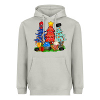 Moon Dust Christmas With Ice Hockey Trees Heavyweight Hoodie - BundleAndBundleShop