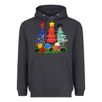 Smoke Christmas With Ice Hockey Trees Heavyweight Hoodie - BundleAndBundleShop