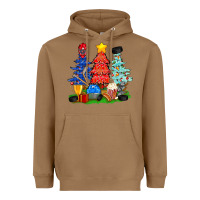 Toasted Coconut Christmas With Ice Hockey Trees Heavyweight Hoodie - BundleAndBundleShop