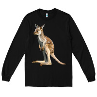 Black baby kangaroo Long Sleeve Tee - LillyAllenDesigns