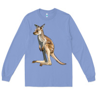 Colony Blue baby kangaroo Long Sleeve Tee - LillyAllenDesigns