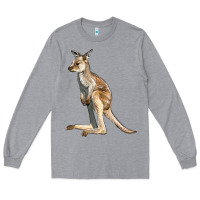 Heather Grey baby kangaroo Long Sleeve Tee - LillyAllenDesigns