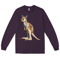 Plum baby kangaroo Long Sleeve Tee - LillyAllenDesigns