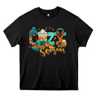 Black Cozy season Fall Heavy Core Tee - RanaPortraitStore